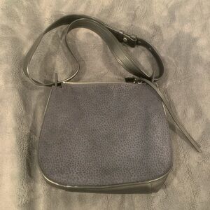 All Saints Blue and Black Shoulder Bag with Adjustable Strap